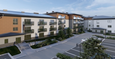 Wizualizacja nowego bloku przy ul. Krzyskiej